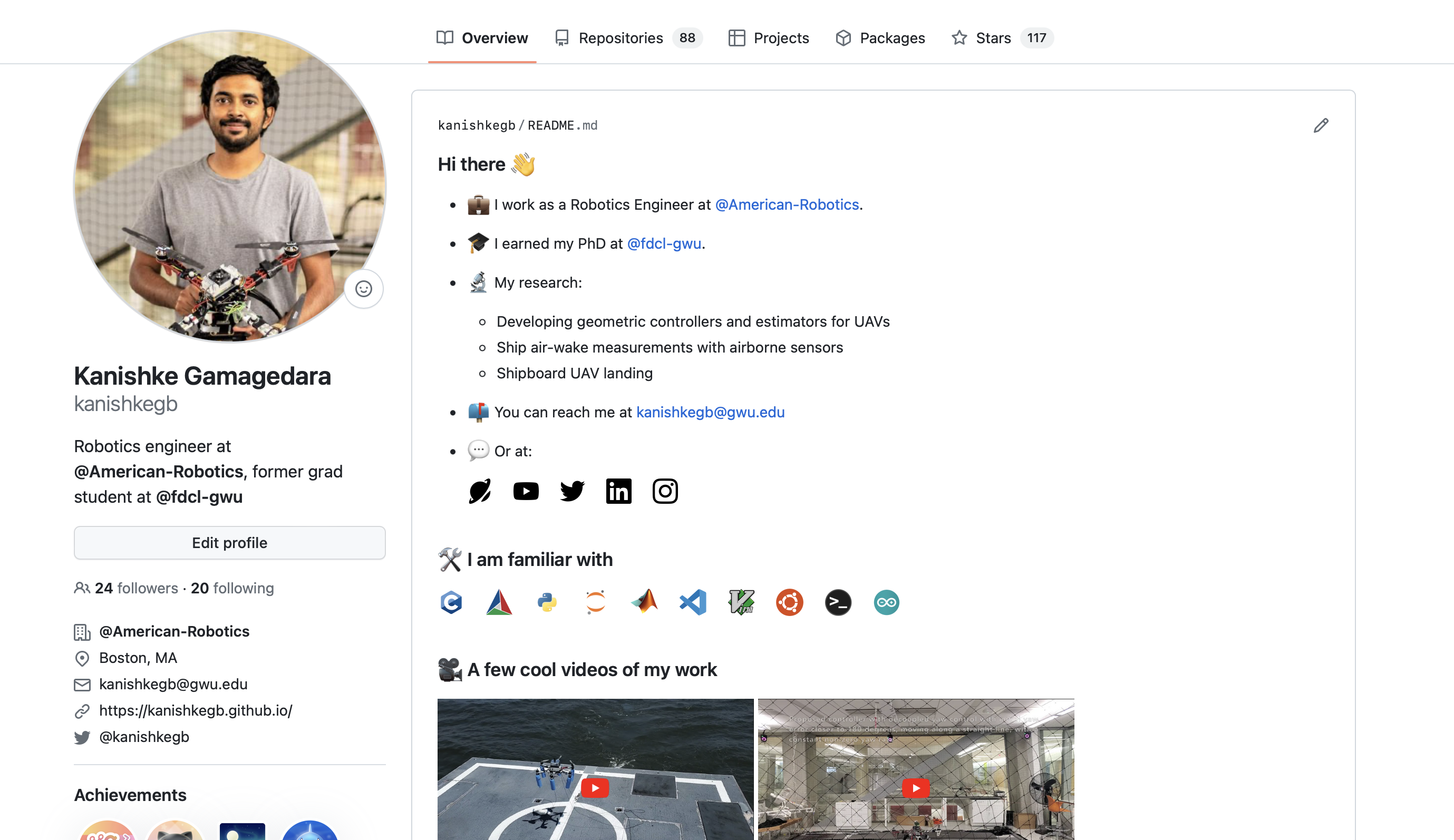 Adding a Snapshot View to the GitHub Profile